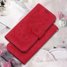 For Samsung Galaxy S25 Ultra 5G Butterfly Rose Embossed Leather Phone Case(Red) - 2