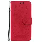 For Samsung Galaxy S25 Ultra 5G Butterfly Rose Embossed Leather Phone Case(Red) - 3