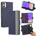 For Samsung Galaxy A05 4G Twill Texture Side Button Leather Phone Case(Blue) - 1