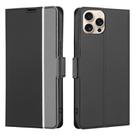 For iPhone 16 Pro Max Twill Texture Side Button Leather Phone Case(Black) - 1