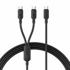 Baseus Silky Series 1.5m 100W USB-C / Type-C to Dual Type-C Fast Charging Cable(Cluster Black) - 1