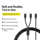 Baseus Silky Series 1.5m 100W USB-C / Type-C to Dual Type-C Fast Charging Cable(Cluster Black) - 2