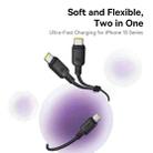 Baseus Silky Series 1.5m 100W USB-C / Type-C to Dual Type-C Fast Charging Cable(Cluster Black) - 3