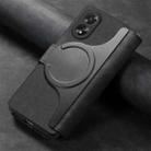 For OPPO A38 4G / A18 4G CaseNeo MagSafe RFID Anti-theft Retro Leather Phone Case(Black) - 3