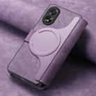 For OPPO A38 4G / A18 4G CaseNeo MagSafe RFID Anti-theft Retro Leather Phone Case(Purple) - 3