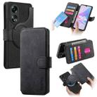 For OPPO A78 5G CaseNeo MagSafe RFID Anti-theft Retro Leather Phone Case(Black) - 1