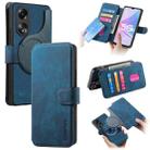 For OPPO A78 5G CaseNeo MagSafe RFID Anti-theft Retro Leather Phone Case(Blue) - 1