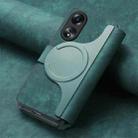 For OPPO A78 5G CaseNeo MagSafe RFID Anti-theft Retro Leather Phone Case(Green) - 3