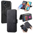 For OPPO A78 4G CaseNeo MagSafe RFID Anti-theft Retro Leather Phone Case(Black) - 1