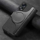 For OPPO A78 4G CaseNeo MagSafe RFID Anti-theft Retro Leather Phone Case(Black) - 3