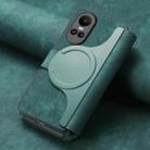For OPPO Reno10 5G Global CaseNeo MagSafe RFID Anti-theft Retro Leather Phone Case(Green) - 3