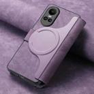 For OPPO Reno10 5G Global CaseNeo MagSafe RFID Anti-theft Retro Leather Phone Case(Purple) - 3