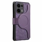 For OPPO Reno13 CaseNeo MagSafe RFID Anti-theft Retro Leather Phone Case(Purple) - 3