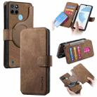 For Realme C21Y CaseNeo MagSafe RFID Anti-theft Retro Leather Phone Case(Brown) - 1