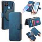 For Realme C21Y CaseNeo MagSafe RFID Anti-theft Retro Leather Phone Case(Blue) - 1