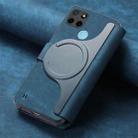 For Realme C21Y CaseNeo MagSafe RFID Anti-theft Retro Leather Phone Case(Blue) - 3