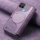 For Realme C21Y CaseNeo MagSafe RFID Anti-theft Retro Leather Phone Case(Purple) - 3