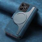 For Realme C53 CaseNeo MagSafe RFID Anti-theft Retro Leather Phone Case(Blue) - 3