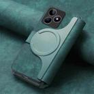 For Realme C53 CaseNeo MagSafe RFID Anti-theft Retro Leather Phone Case(Green) - 3