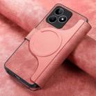 For Realme C53 CaseNeo MagSafe RFID Anti-theft Retro Leather Phone Case(Pink) - 3