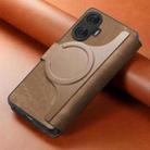 For Realme C55 CaseNeo MagSafe RFID Anti-theft Retro Leather Phone Case(Brown) - 3