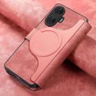 For Realme C55 CaseNeo MagSafe RFID Anti-theft Retro Leather Phone Case(Pink) - 3