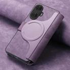 For Realme C55 CaseNeo MagSafe RFID Anti-theft Retro Leather Phone Case(Purple) - 3