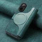 For Realme C67 4G CaseNeo MagSafe RFID Anti-theft Retro Leather Phone Case(Green) - 3