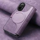 For Realme C67 4G CaseNeo MagSafe RFID Anti-theft Retro Leather Phone Case(Purple) - 3