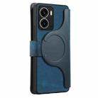 For Realme 14 CaseNeo MagSafe RFID Anti-theft Retro Leather Phone Case(Blue) - 3