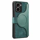For Realme 14 CaseNeo MagSafe RFID Anti-theft Retro Leather Phone Case(Green) - 3