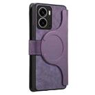 For Realme 14 CaseNeo MagSafe RFID Anti-theft Retro Leather Phone Case(Purple) - 3