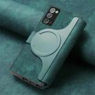 For Samsung Galaxy Note20 CaseNeo MagSafe RFID Anti-theft Retro Leather Phone Case(Green) - 3