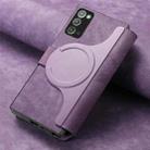 For Samsung Galaxy Note20 CaseNeo MagSafe RFID Anti-theft Retro Leather Phone Case(Purple) - 3