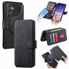 For Samsung Galaxy S24 FE 5G CaseNeo MagSafe RFID Anti-theft Retro Leather Phone Case(Black) - 1