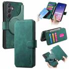 For Samsung Galaxy S24 FE 5G CaseNeo MagSafe RFID Anti-theft Retro Leather Phone Case(Green) - 1