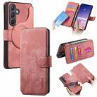 For Samsung Galaxy S24 FE 5G CaseNeo MagSafe RFID Anti-theft Retro Leather Phone Case(Pink) - 1