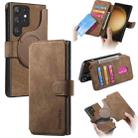 For Samsung Galaxy S23 Ultra 5G CaseNeo MagSafe RFID Anti-theft Retro Leather Phone Case(Brown) - 1