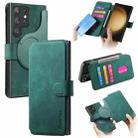 For Samsung Galaxy S23 Ultra 5G CaseNeo MagSafe RFID Anti-theft Retro Leather Phone Case(Green) - 1