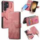 For Samsung Galaxy S23 Ultra 5G CaseNeo MagSafe RFID Anti-theft Retro Leather Phone Case(Pink) - 1