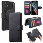 For Samsung Galaxy S22 Ultra 5G CaseNeo MagSafe RFID Anti-theft Retro Leather Phone Case(Black) - 1