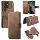 For Samsung Galaxy S22 Ultra 5G CaseNeo MagSafe RFID Anti-theft Retro Leather Phone Case(Brown) - 1