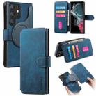 For Samsung Galaxy S22 Ultra 5G CaseNeo MagSafe RFID Anti-theft Retro Leather Phone Case(Blue) - 1