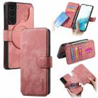 For Samsung Galaxy S21+ 5G CaseNeo MagSafe RFID Anti-theft Retro Leather Phone Case(Pink) - 1