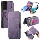 For Samsung Galaxy S21+ 5G CaseNeo MagSafe RFID Anti-theft Retro Leather Phone Case(Purple) - 1
