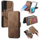 For Samsung Galaxy S21 5G CaseNeo MagSafe RFID Anti-theft Retro Leather Phone Case(Brown) - 1
