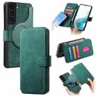 For Samsung Galaxy S21 5G CaseNeo MagSafe RFID Anti-theft Retro Leather Phone Case(Green) - 1