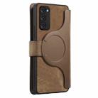 For Samsung Galaxy S20 FE CaseNeo MagSafe RFID Anti-theft Retro Leather Phone Case(Brown) - 3