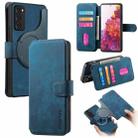 For Samsung Galaxy S20 FE CaseNeo MagSafe RFID Anti-theft Retro Leather Phone Case(Blue) - 1