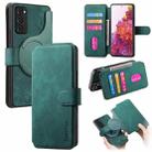 For Samsung Galaxy S20 FE CaseNeo MagSafe RFID Anti-theft Retro Leather Phone Case(Green) - 1